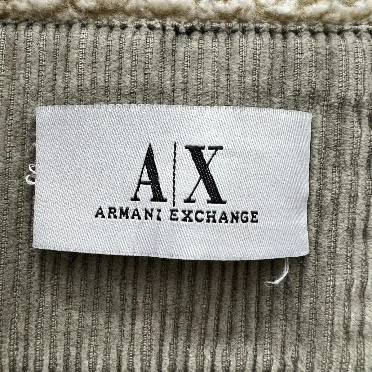 ARMANI EXCHANGE 코듀로이 쉐르파 자켓