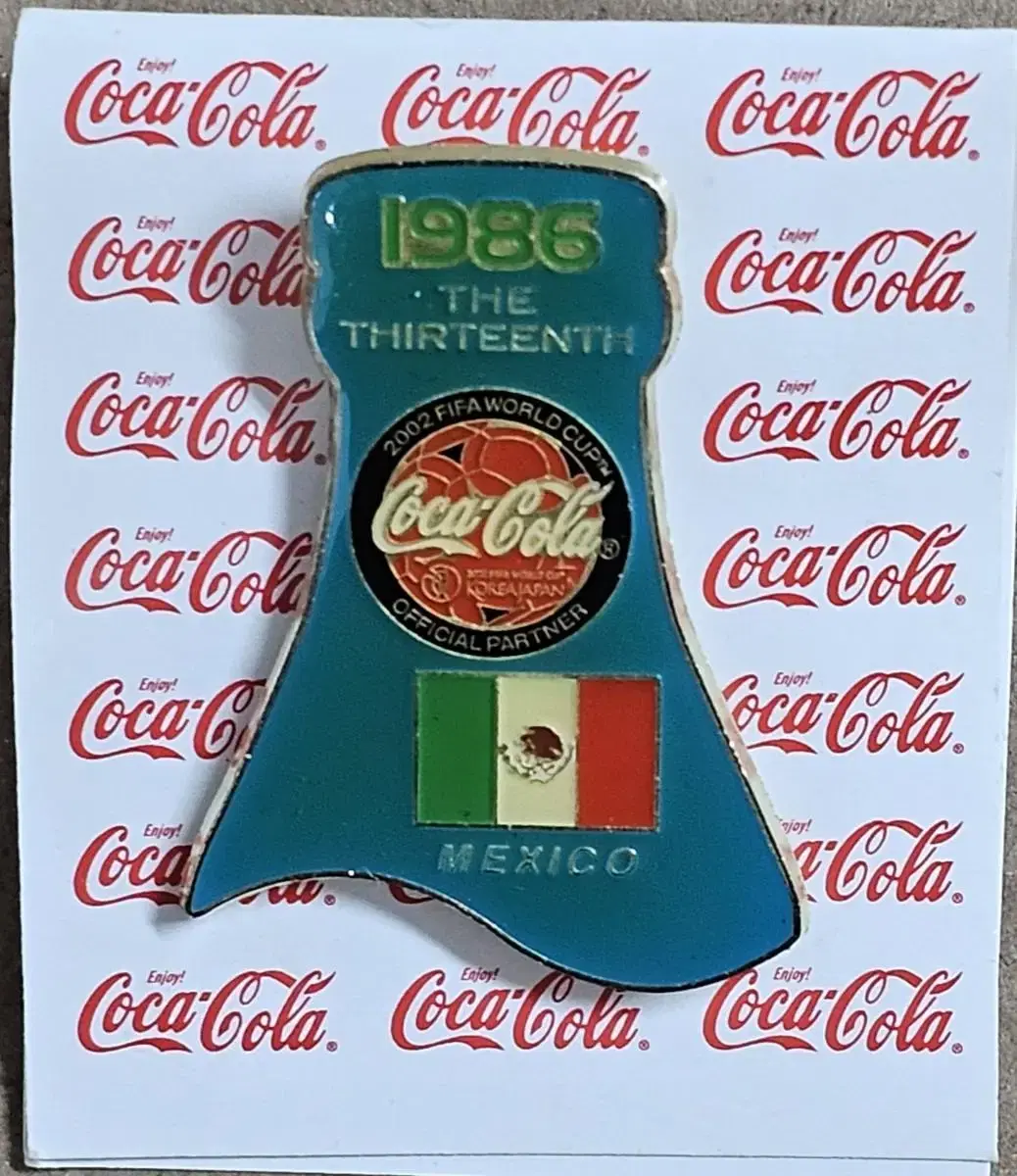 Coca-Cola 1986 Mexico World Cup Commemorative Pin Badge