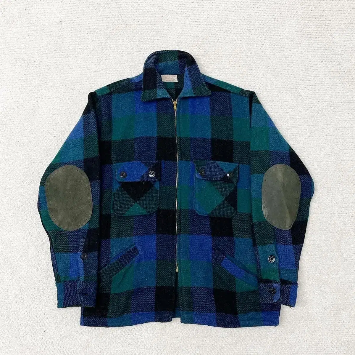 Brent 60s Check Elbow Patch Wool Jacket