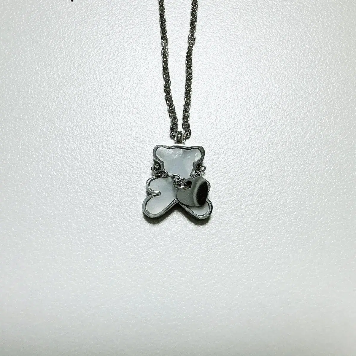 Bear surgical steel necklace