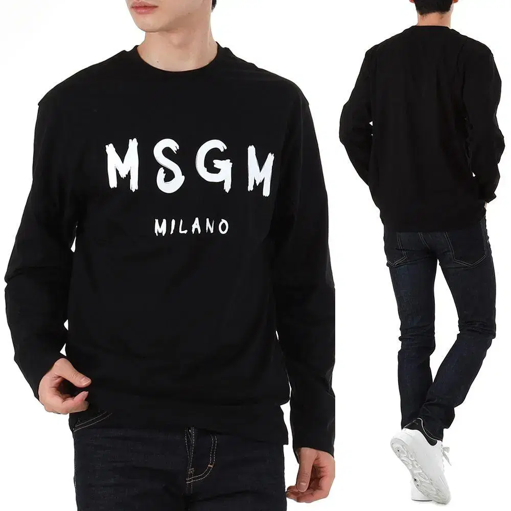 새것같은 엠에스지엠 MSGM L 105 라운드 티셔츠 M-긴팔-194