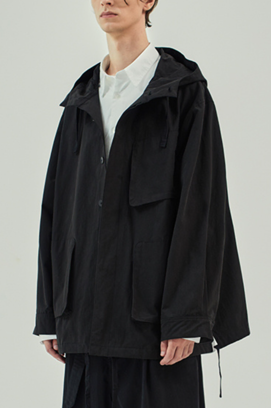 roadzonegray jacket hooded pocket short jacket