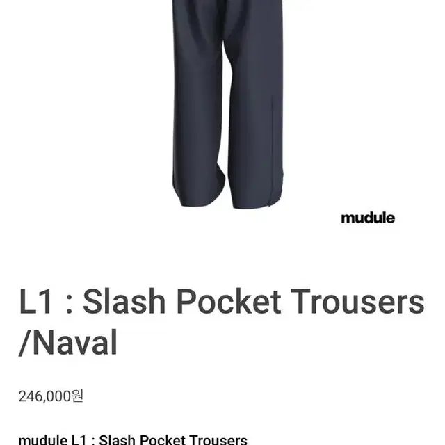 L1 : Slash Pocket Trousers /Naval