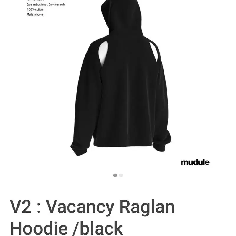 (1)V2 : Vacancy Raglan Hoodie /black