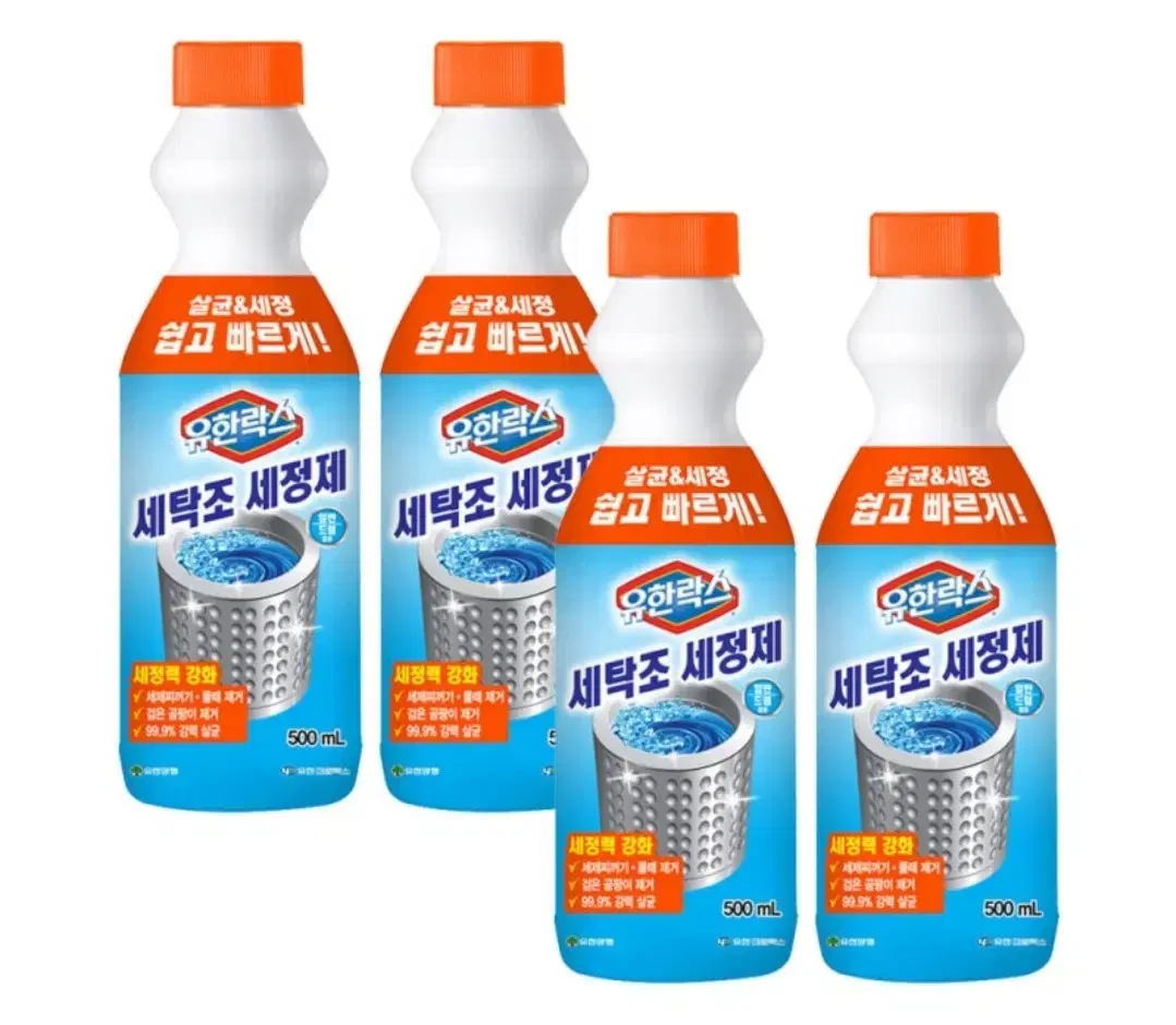 유한락스 세탁조 세정제 500ml 4개