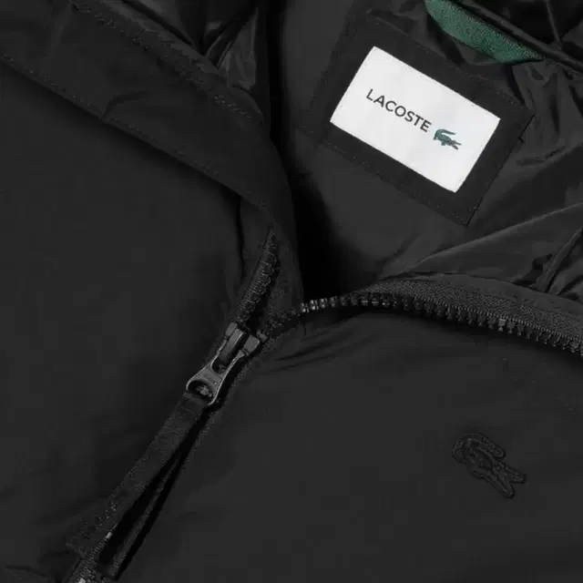 LACOSTE 남성 경량 후드 다운 푸퍼 (black)