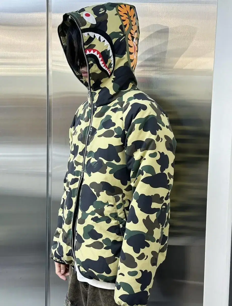 Vape First Camo Sharkface Full Zip Hooded Jumper