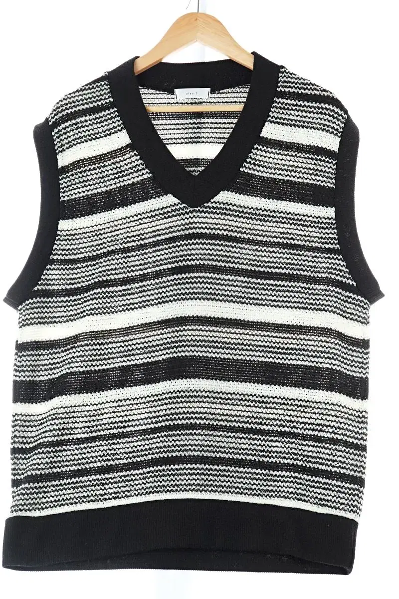 (L) BrandVintage Knit Vest Best Black Unique Limited Edition-A7E4