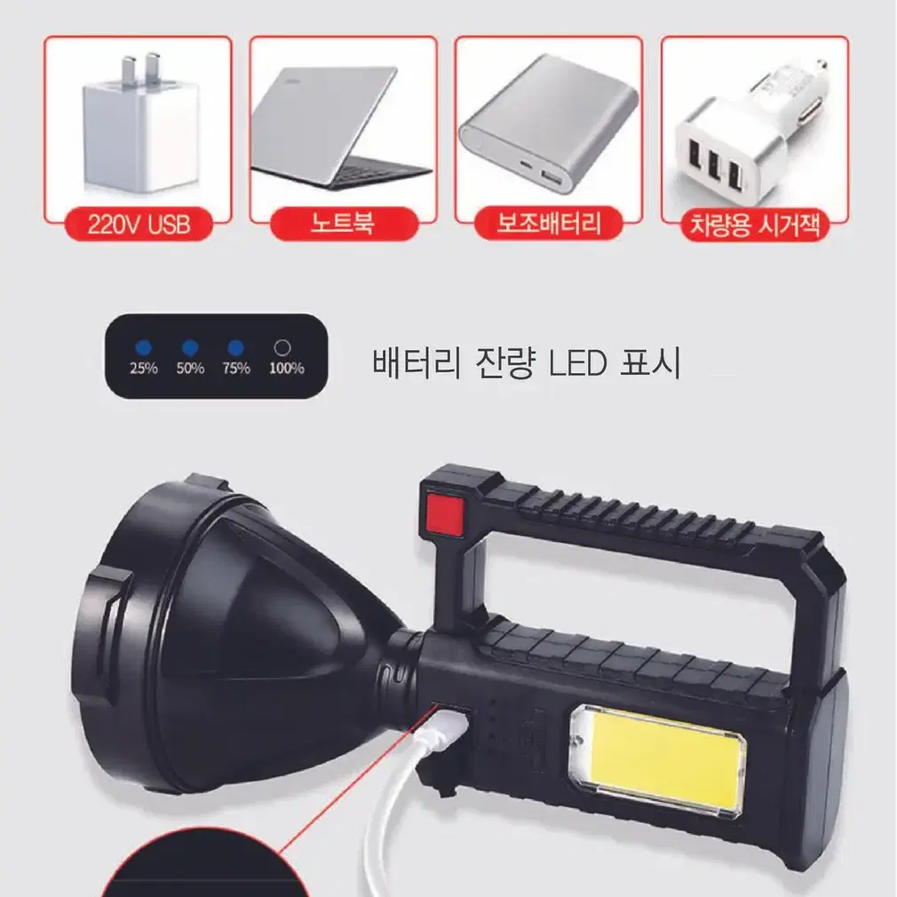 (삼각대 증정) 집중광 면발광 LED 랜턴 손전등 낚시 캠핑 해루질