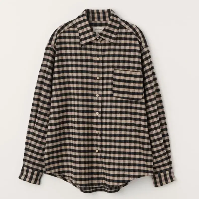 (새상품) 시엔느 셔츠 Baker Check Shirt_Beige (택O