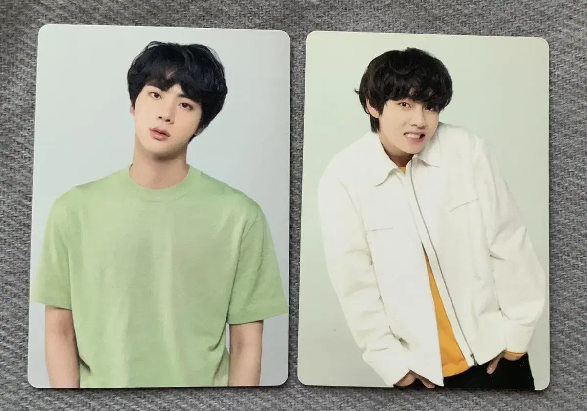 bangtan japan russelcorn mini photo kard seokjin,taehyung