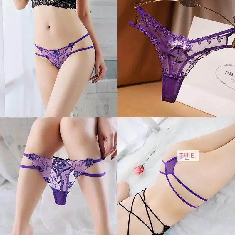 센스걸 섹시 브라 티팬티 세트 Bs 5047 T834  보라 SET