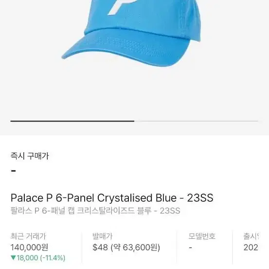 palace blue panel cap