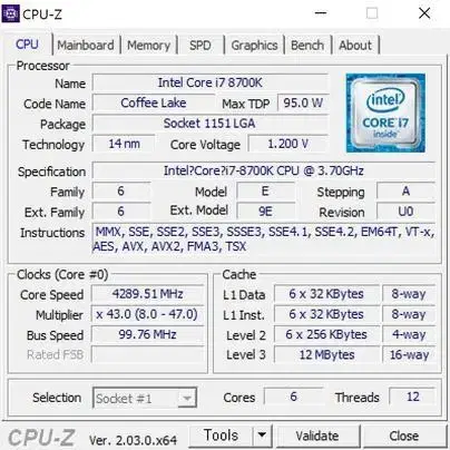 컴퓨터 본체 i7-8700k