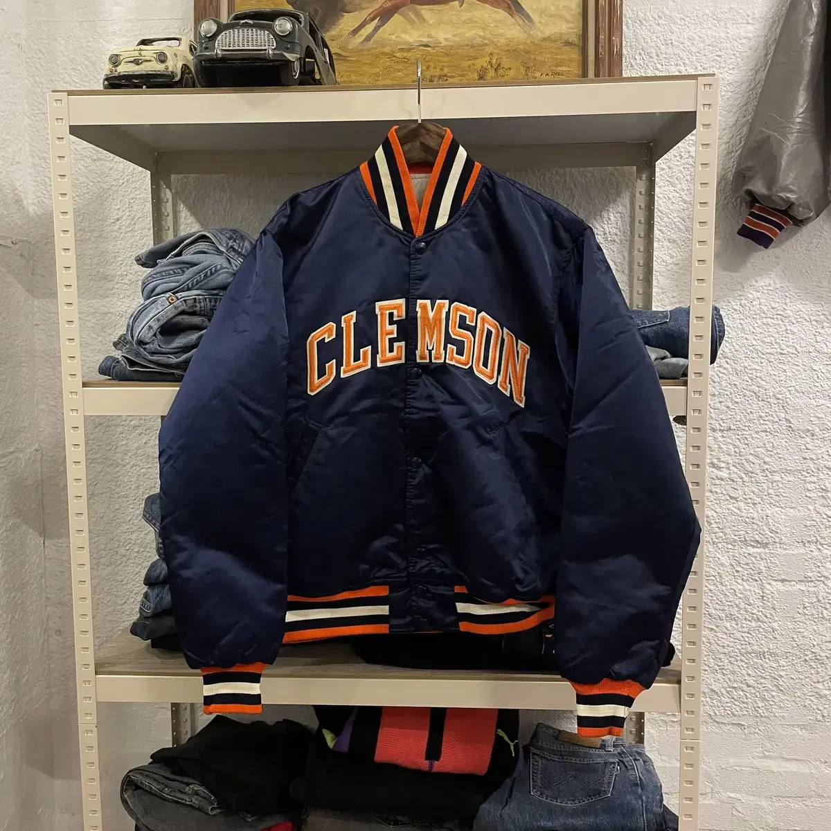 Vintage Starter USA CLEMSON Stadium Jacket Satin Jacket