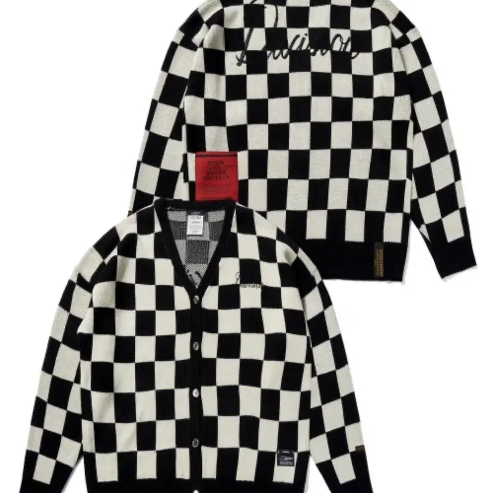 CHECKER OVERSIZED KNIT 가디건 (체크니트가디건)