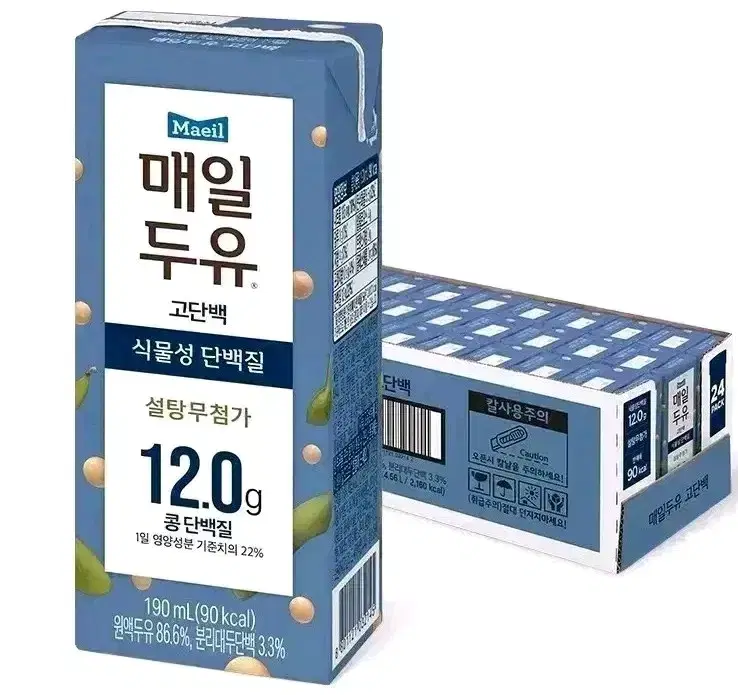 [무료배송] 매일두유 고단백 190ml 24팩