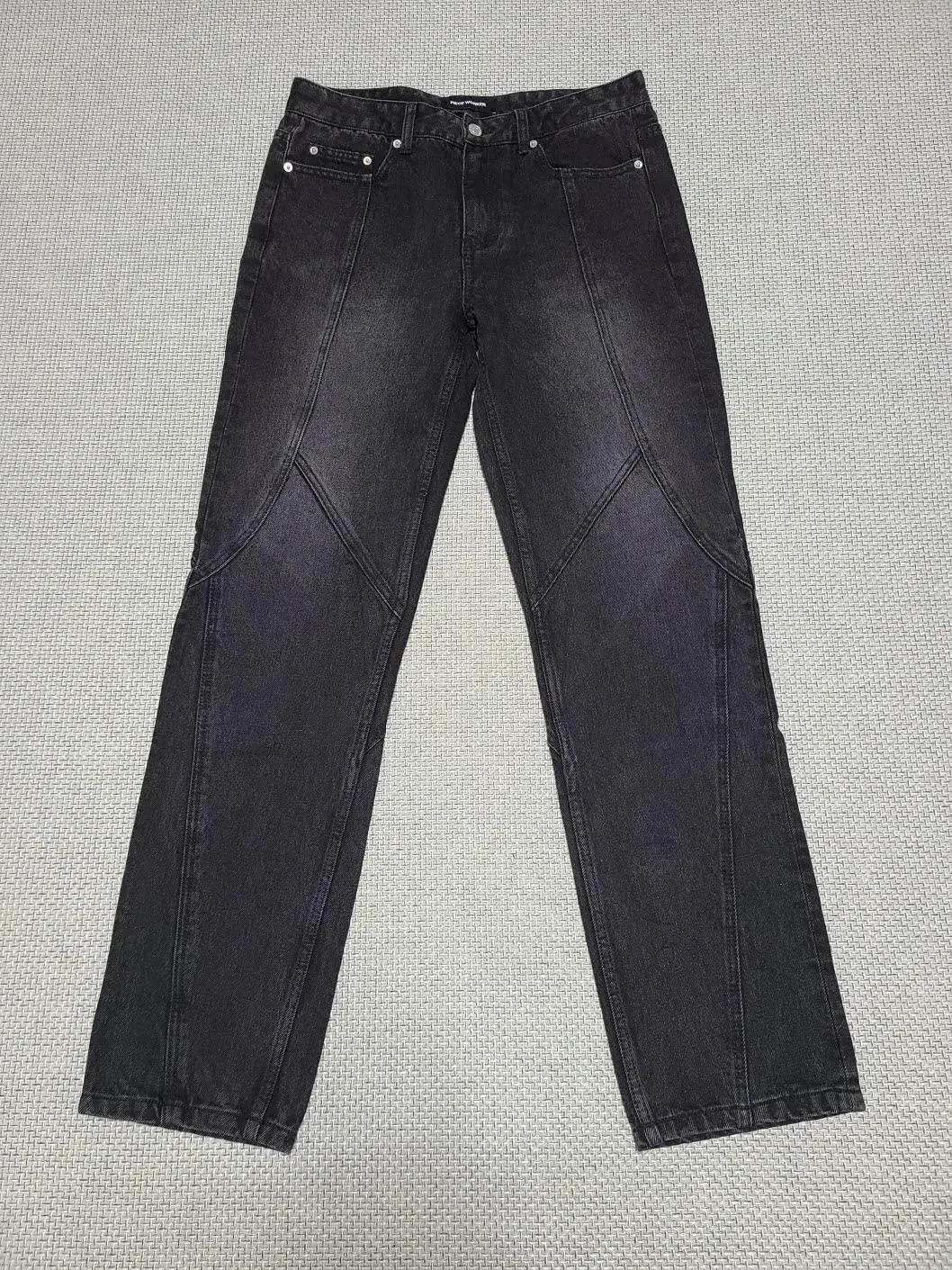 Peace Walker Men's Straight Black Lightening Denim Pants / Gyrus2