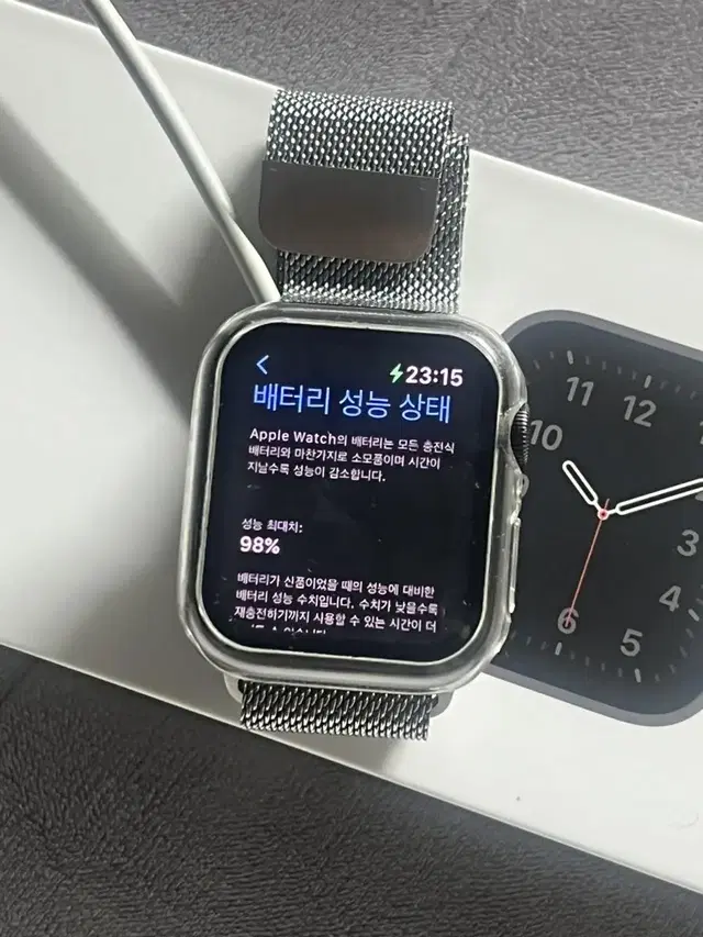 애플워치 se 스페이스그레이 44mm 밀레니즈루프