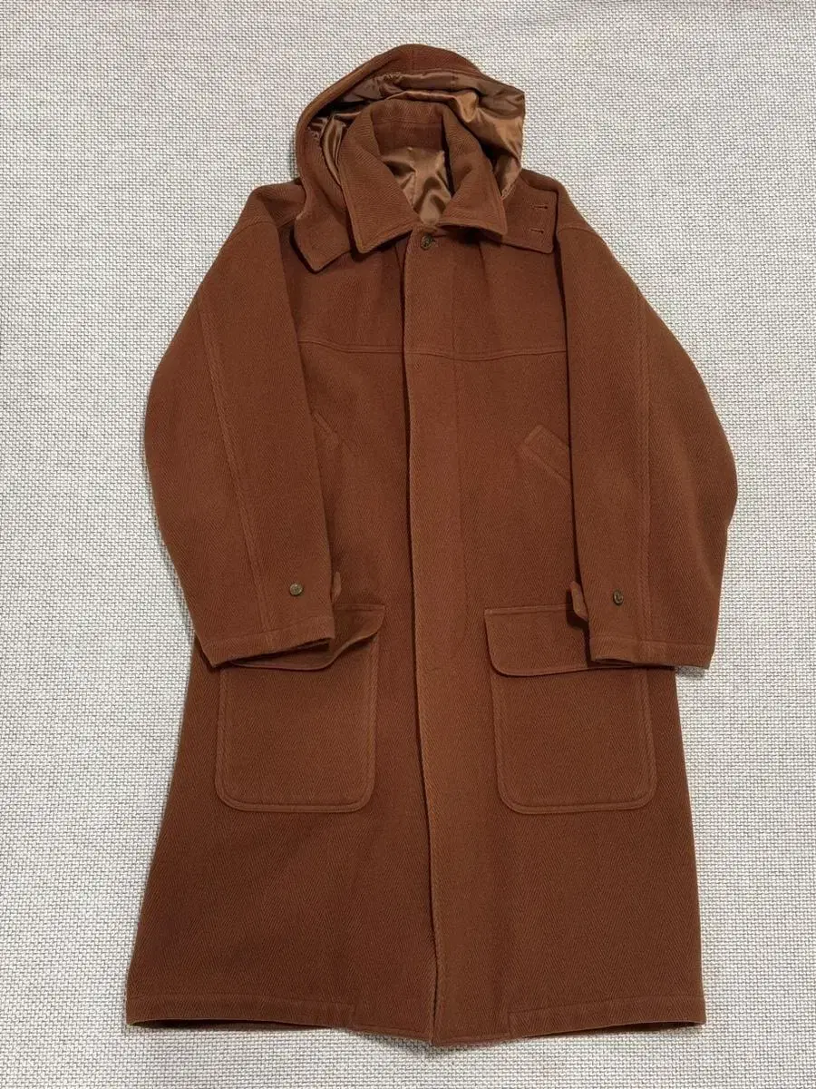 [J.press] Herringbone wool hooded coat size M