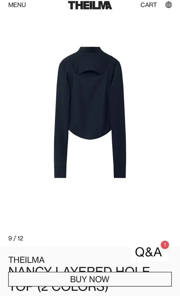 THEILMA 더일마 23FW NANCY LAYERED HOLE TOP