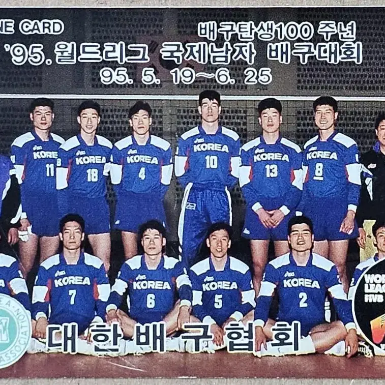 1995년 배구 탄생 100주년 기념 전화카드