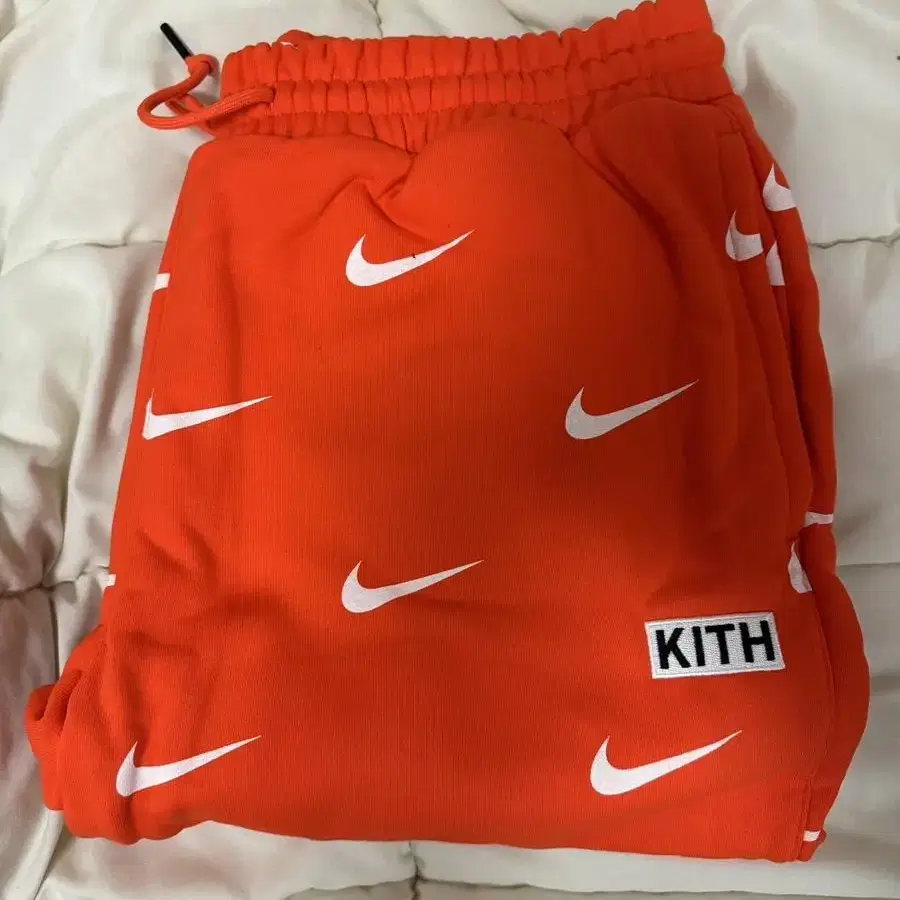 나이키 x kith nba 스우시 조거 팬츠 오렌지 L