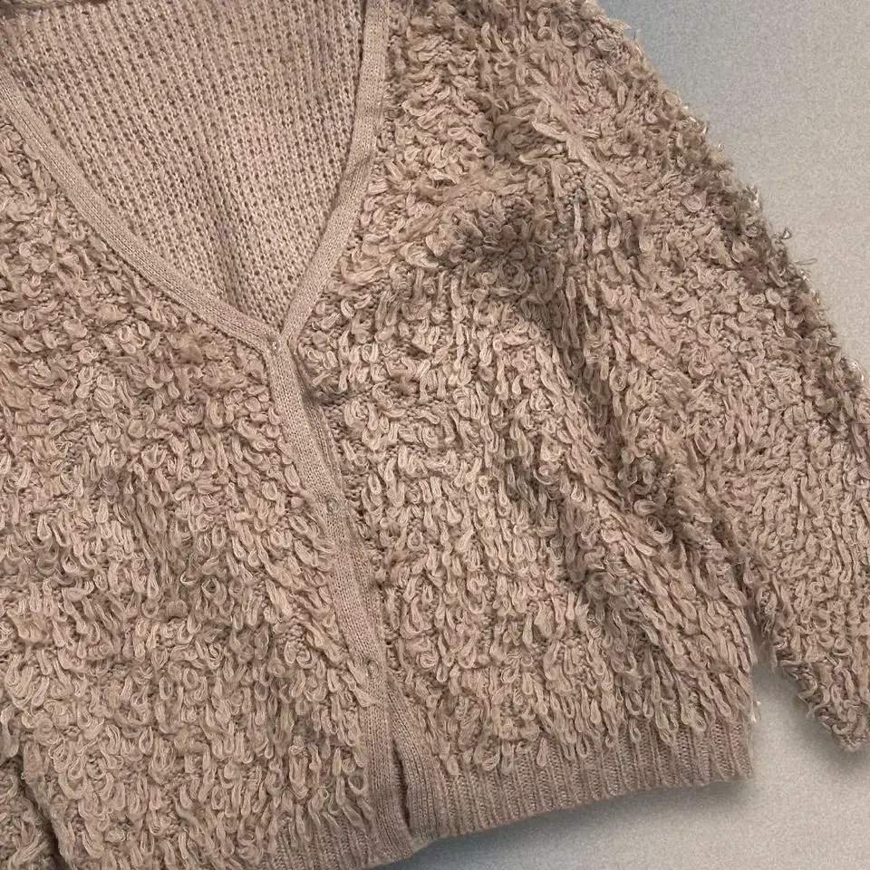 vintage kastane boucle grunge cardigan