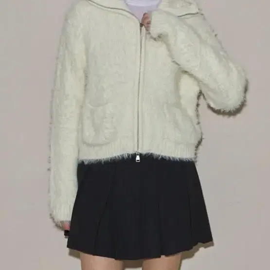 구해여) ssemi 쎄미 fur zip up hoodie