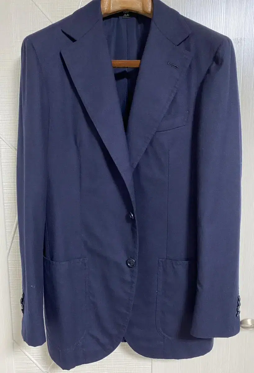 Antonio Panico Flannel navy blazer size 48