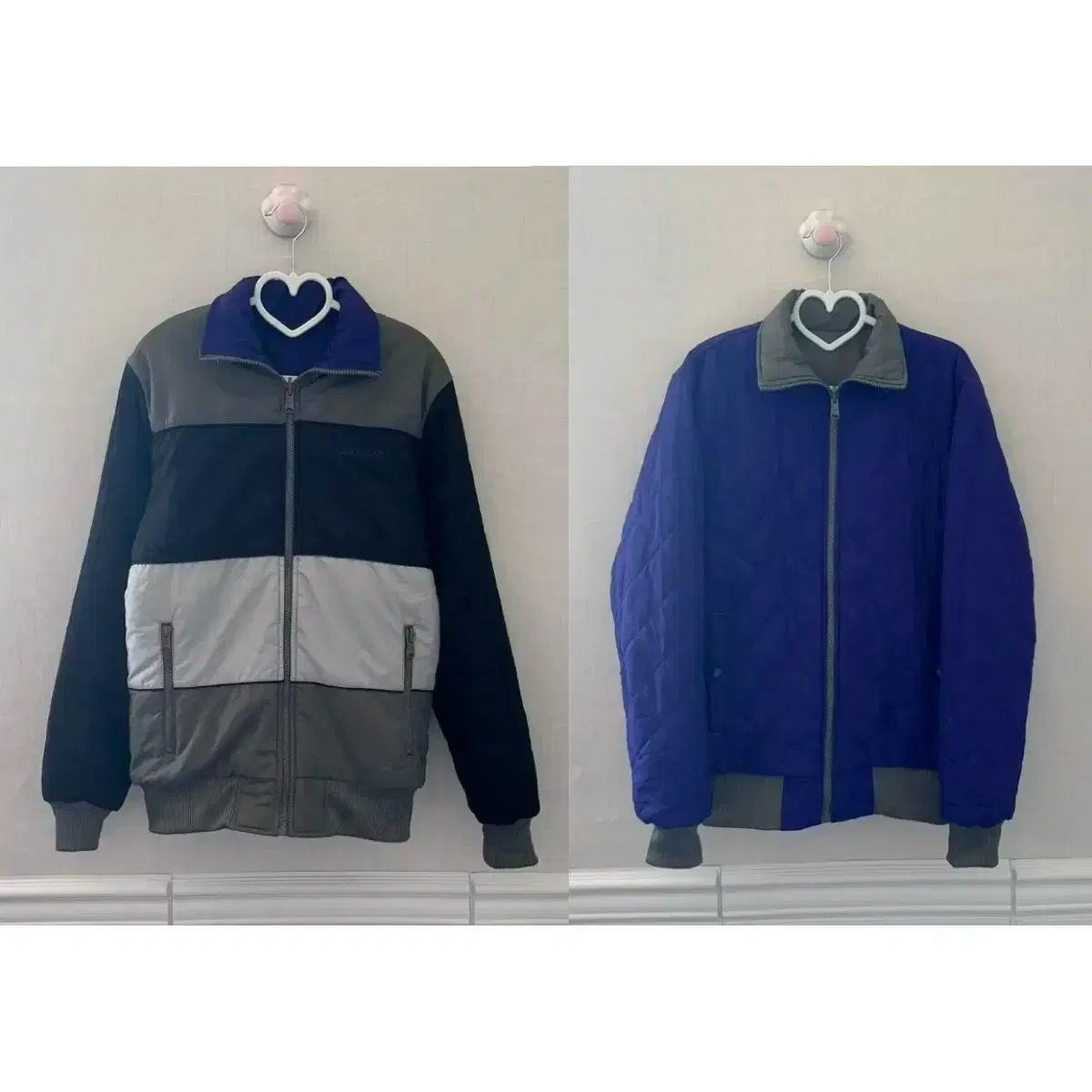 Adidas Old School Reversible Padded Y2K Reversible Rare Jacket Gray Purple