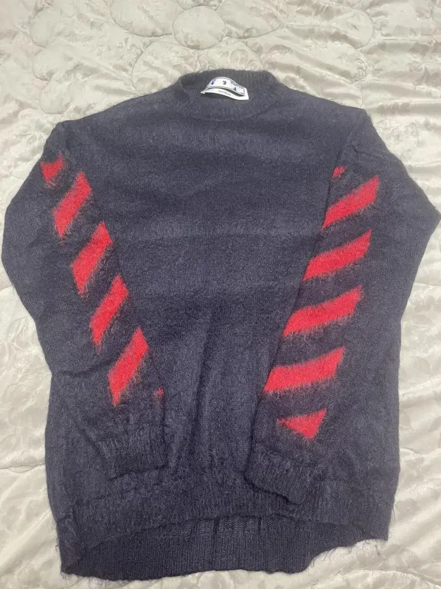 Off-White Mohair Knit Red