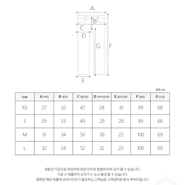 언발 투버튼 와이드 팬츠