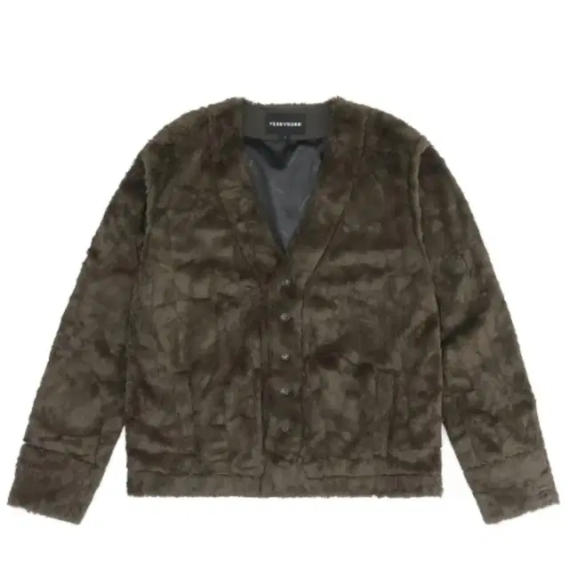 Faux Fur Cardigan Olive L