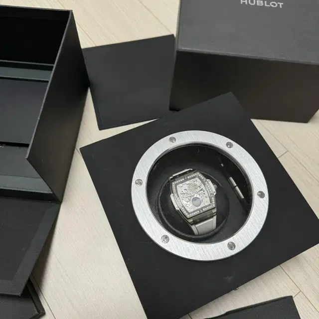 위블로 스프릿 오브 빅뱅 스오밀 실버 다이아 풀구성 HUBLOT