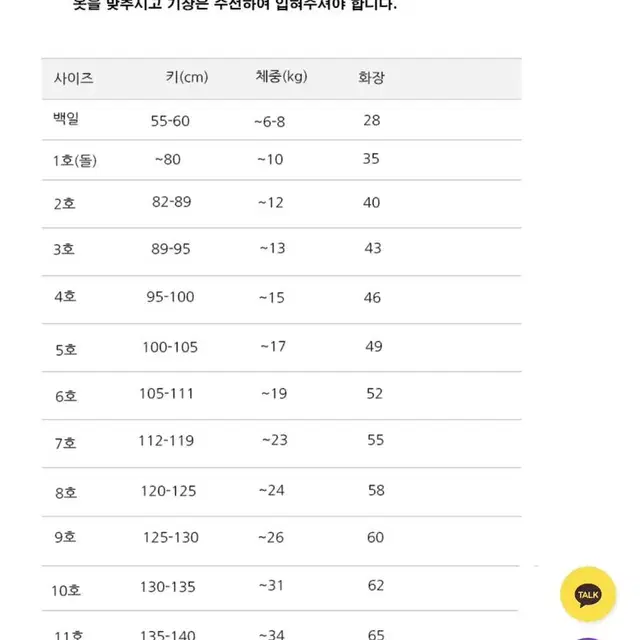 아기 남아한복 1사이즈