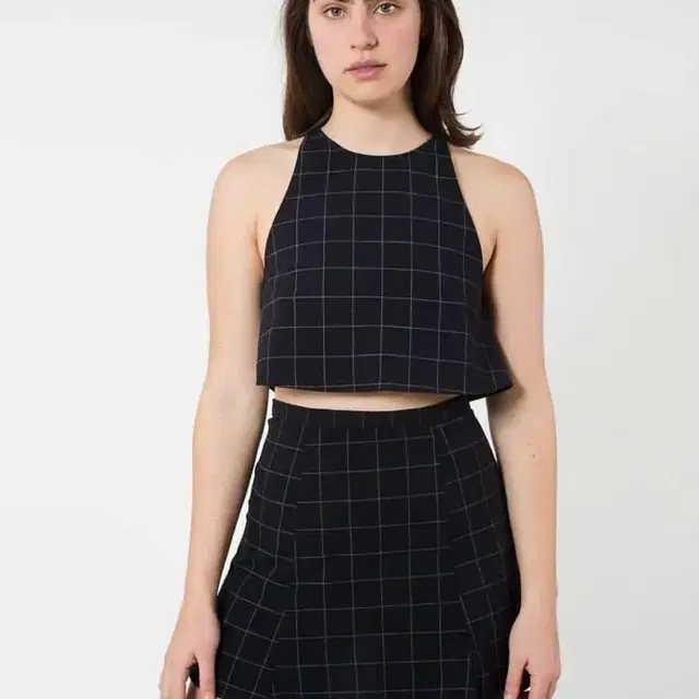 y2k American apparel LULU grid black set