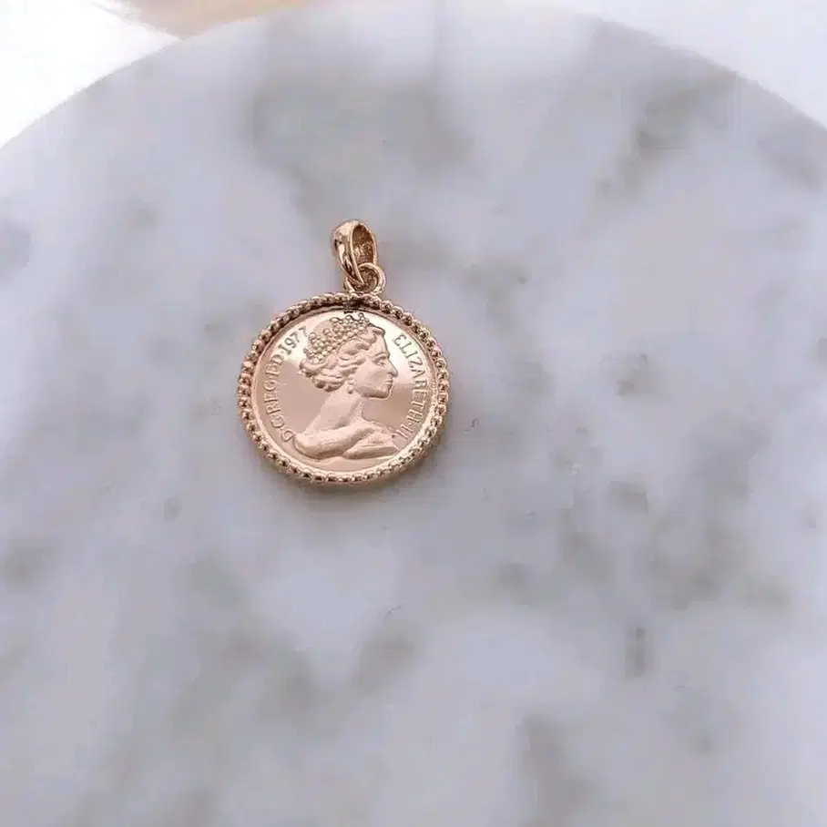 18k 엘리자베스 양면코인 메달 15mm