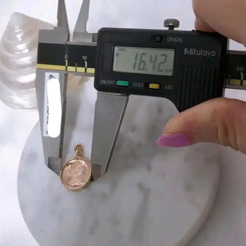 18k 엘리자베스 양면코인 메달 15mm