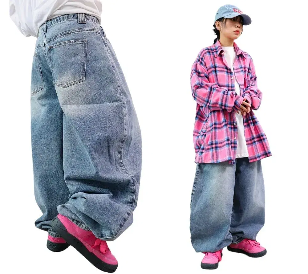 (View Details) Vintage Denim Jeans with Balloon Pants for Sale