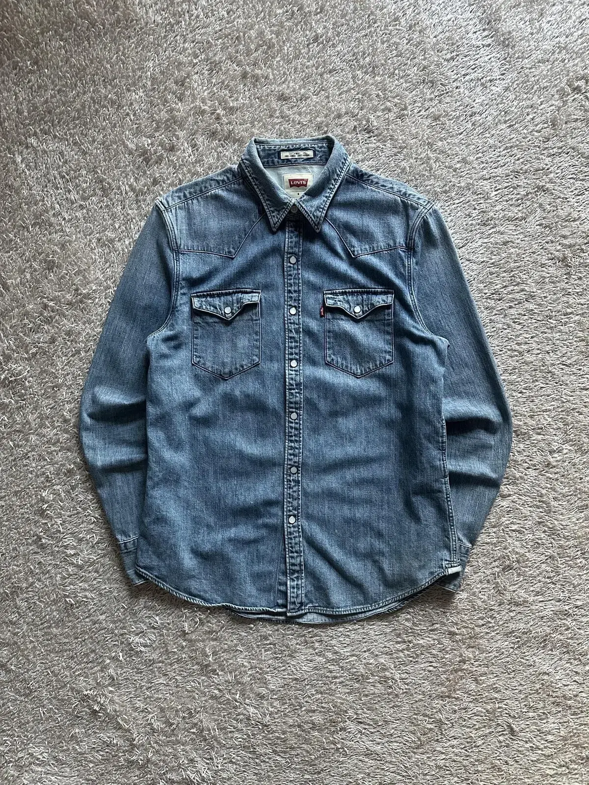 [M] 리바이스 LEVIS 웨스턴 투포켓 데님 셔츠