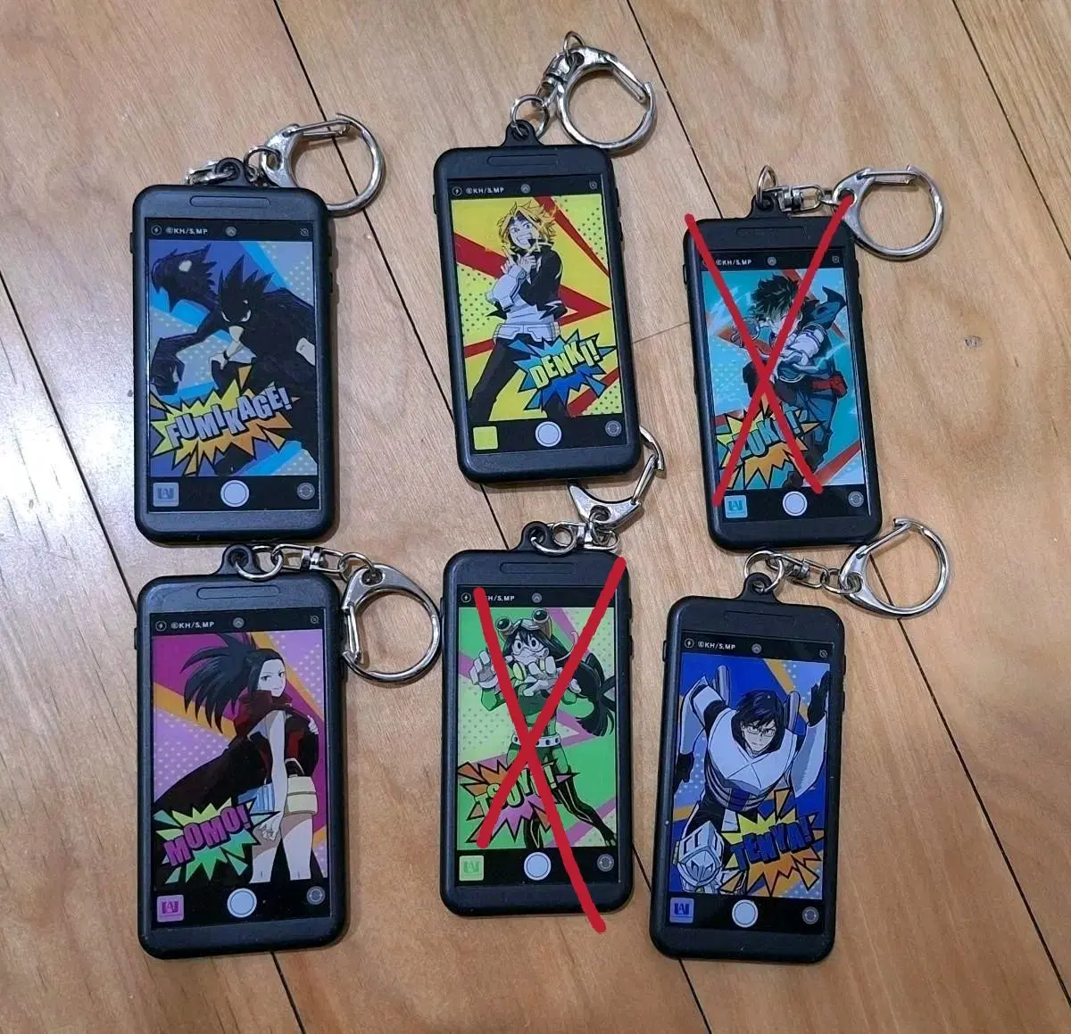 Hiroaka Midoriya Kaminari Tsuyu Iida Cell Phone Keyring