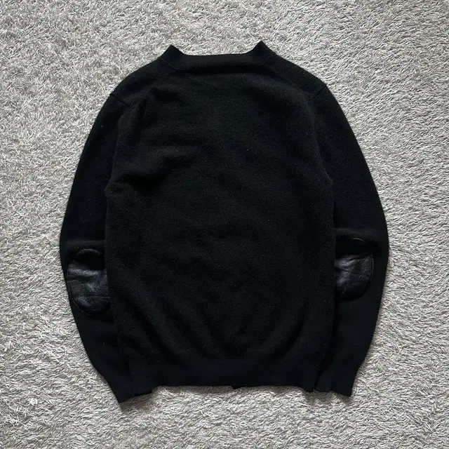 [L] 17SS 꼼데가르송 CDG 골드하트 와펜 울 패치 가디건 블랙