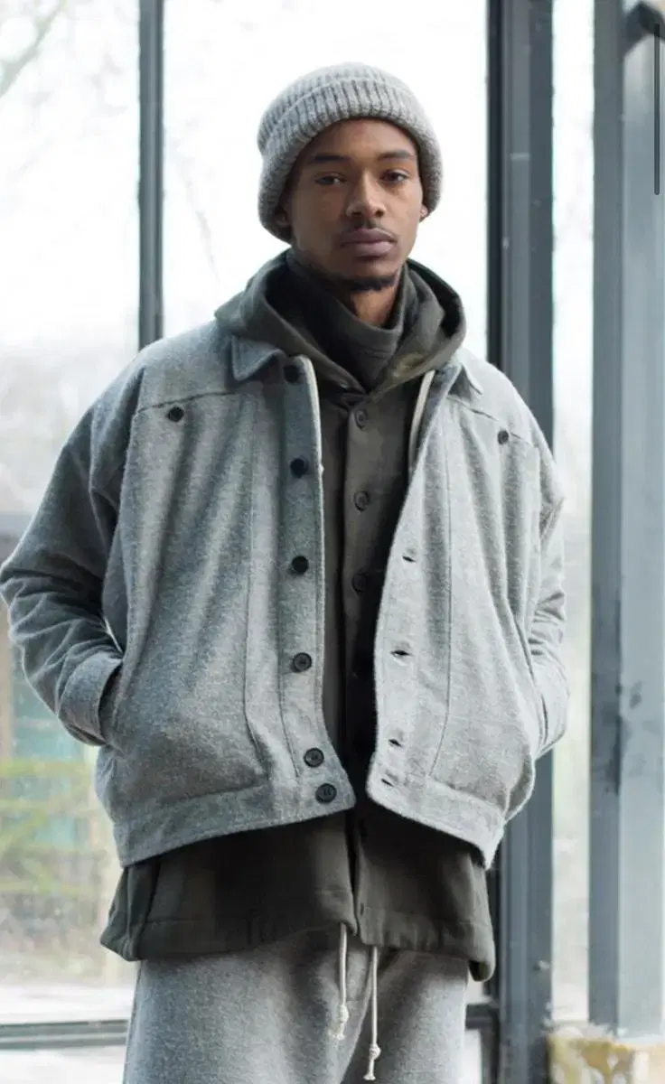 O Project wool gray jacket