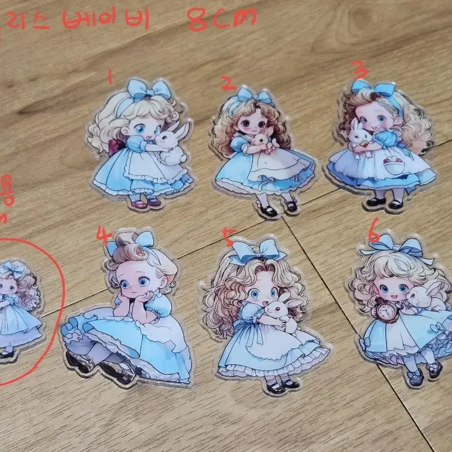 앨리스 베이비 아크릴 파츠5cm,8cm,15cm