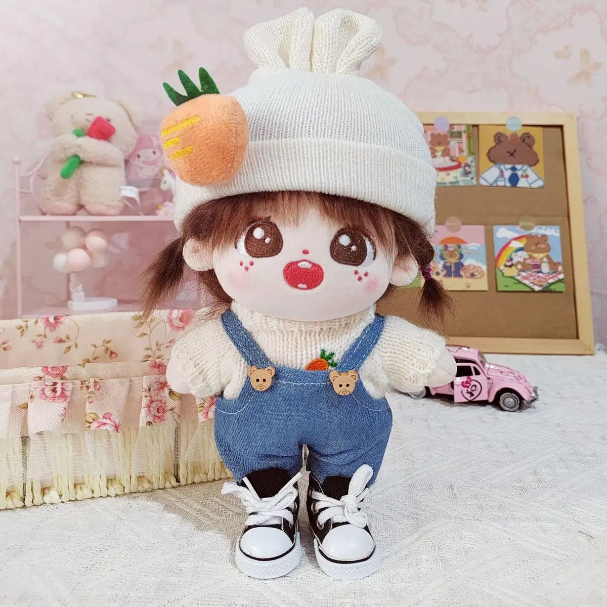 인형 멜빵 바지 20cm / 무속성 하의  청바지 아이돌 인형옷 의류