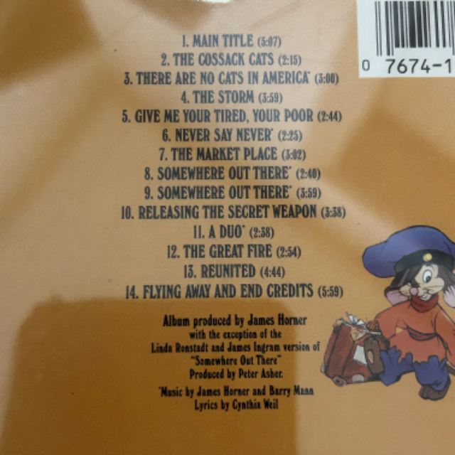 중고 피블의 모험 (An American Tail) - O.S.T CD