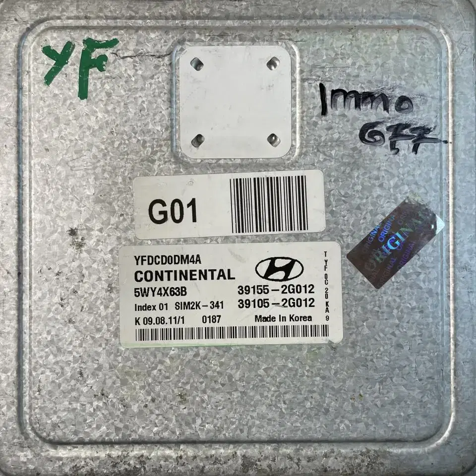 YF소나타 가솔린 ECU 39155-2G012, 39105-2G012