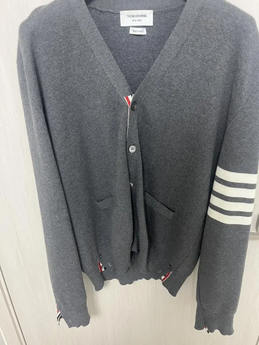 [4] Thom Browne Milano Stitch Cardigan Gray