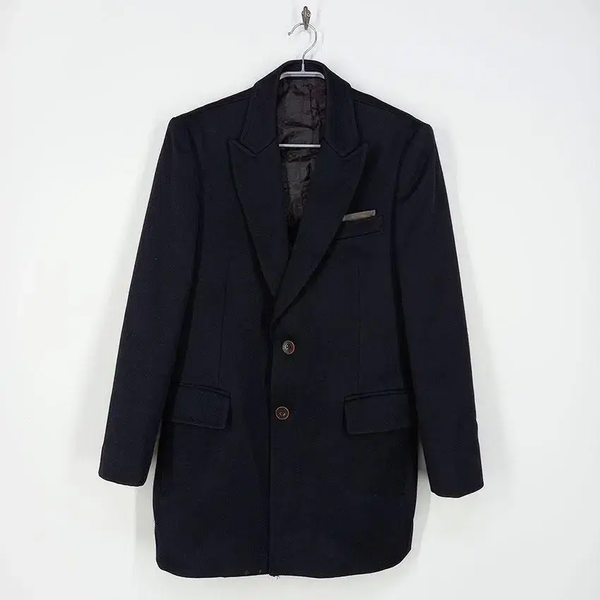 Men's Two-button Wool Blazer Jacket Black (HU10570)